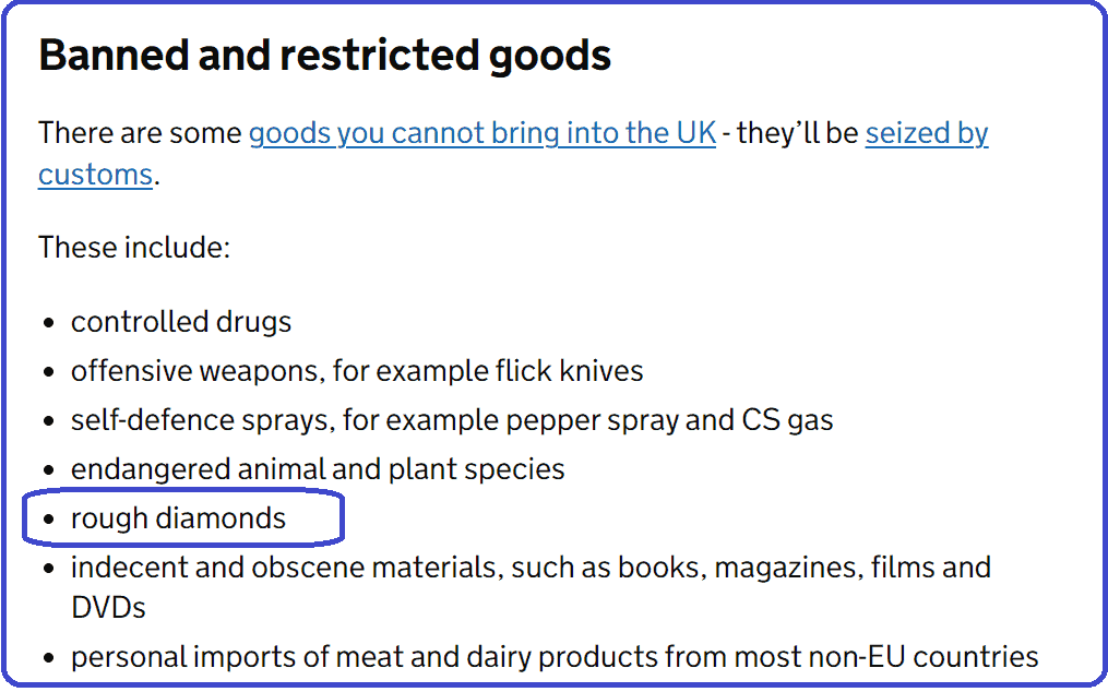 Banned and Restricted Goods in UK